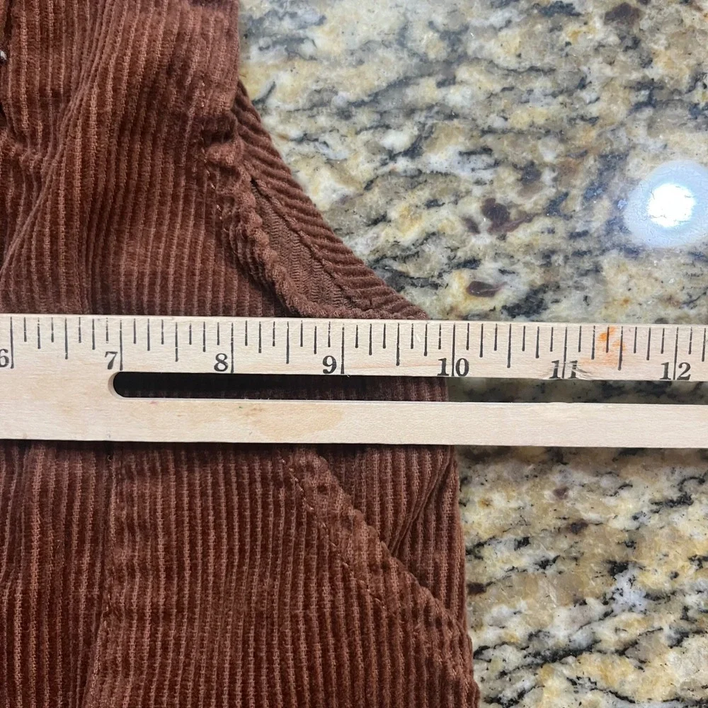 OshKosh Bgosh Brown Corduroy Overall Jumper Dress Baby Girls 12M Vestbak